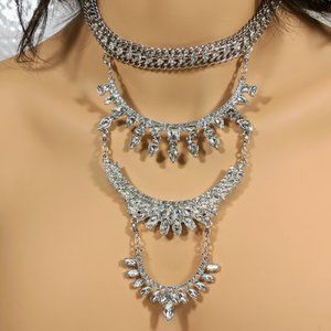 Rhinestone Statement Necklace Park Lane
